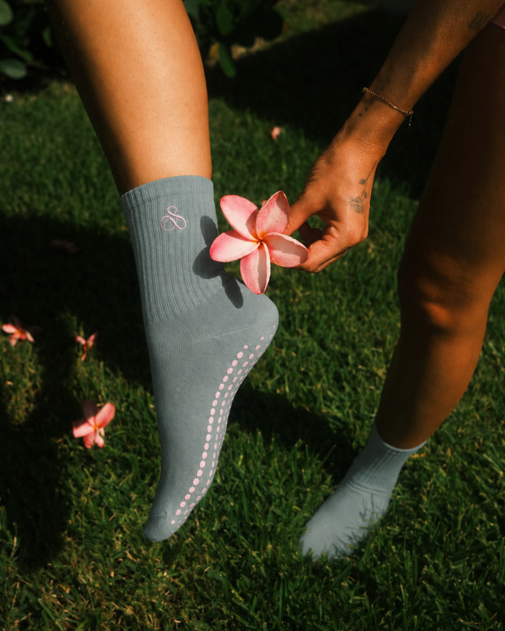 Blush Sage Pilates Socks