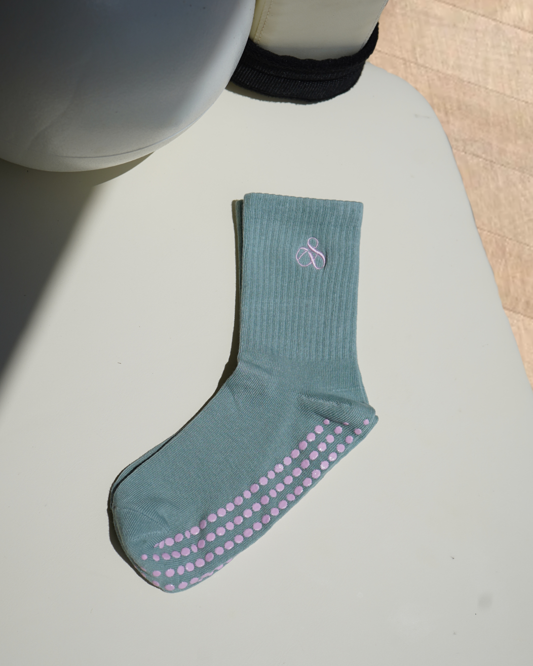 Blush Sage Pilates Socks